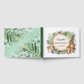 Livre D'or Baby shower tendance verdure Bois Animaux (Complet)