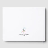 Livre D'or Baby shower Tour Eiffel rose Bonjour Bébé (Verso)