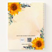 Livre d'or baby shower tournesol (Dos)