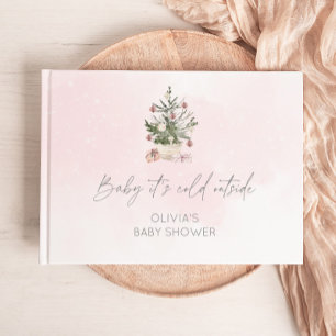 Livre D'or Baby son froid à l'extérieur du baby shower rose