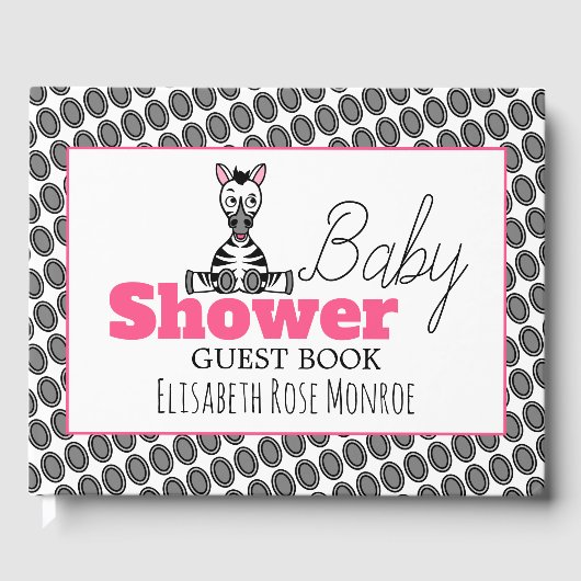 Livre D'or Baby Zebra, Baby shower (Recto)