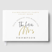 Livre D'or Bachelorette Party Future Mme Nom Script (Recto)