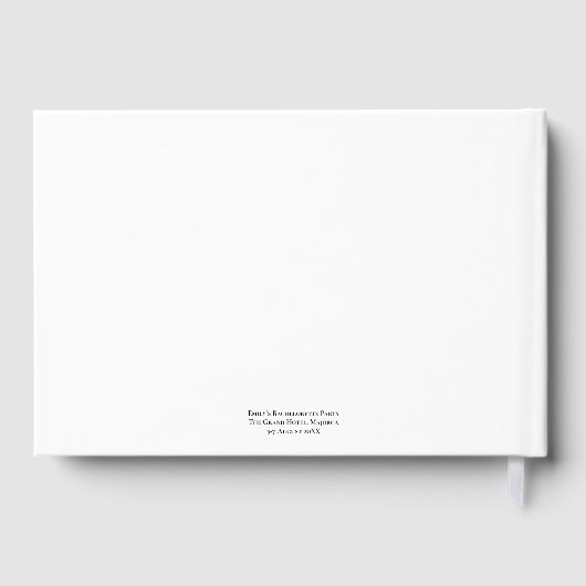 Livre D'or Bachelorette Party Future Mme Nom Script (Verso)