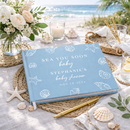 Livre D'or Bain de mer poussiéreux bleu vous bientôt Baby Sho