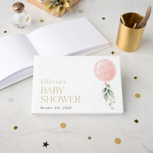 Livre D'or Balcon rose, Eucalyptus, Verdure, Baby shower