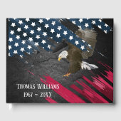Livre D'or Bald Eagle on Flag for Military Funeral (Recto)