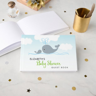 Livre D'or Baleine mignonne et Bébé baleine, Baby shower