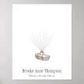 Livre d'or Ballon Empreinte de Bébé - Rose (Devant)