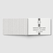 Livre D'or Bandes blanches noires et mariage monogramme (Complet)