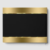 Livre D'or Bandes Horizontales Noir Et Or (Verso)