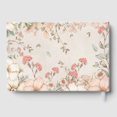 Livre D'or Baptême Broussailleux Foliage Bunny Fille (Verso)