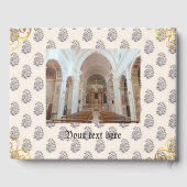 Livre D'or Baptême classique et orné, personnalisable (Verso)