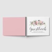 Livre D'or Baptême floral rose pâle (Complet)