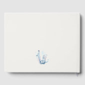 Livre D'or Baptême sous-marin Hippocampe Algues Corail (Verso)