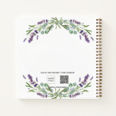 Livre d'or Baptism lavande violette eucalyptus (Dos)