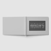 Livre D'or BAR MITZVAH moderne simple garçon monochrome gris (Complet)