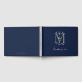 Livre D'or Bar Mitzvah Monogram Blue Grey Blanc Connexion (Complet)