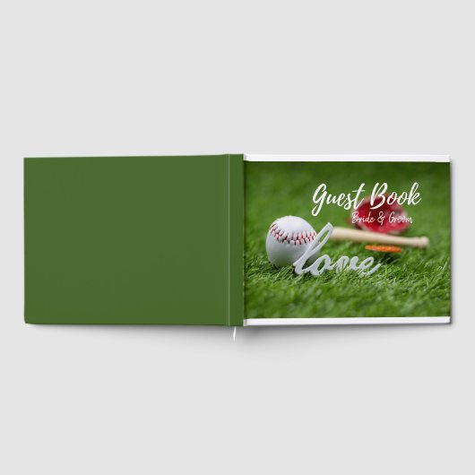 Livre D'or Baseball avec mot d'amour avec glove et mariage de (Complet)