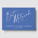 Livre D'or Bat mitzvah standard minimaliste bleu français per<br><div class="desc">Livre d'invité minimaliste classique français bleu moderne Bat mitzvah</div>