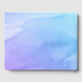 Livre D'or Bat mitzvah Turquoise d'aquarelle violet (Verso)