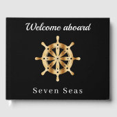 Livre D'or Bateau noir nom de bateau volant en or (Recto)