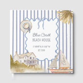 Livre D'or Beach House Blue Coastal Chic Information de l'inv (Recto)