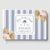 Livre D'or Beach House Blue Stripes Côte Boho Ferme (Recto)