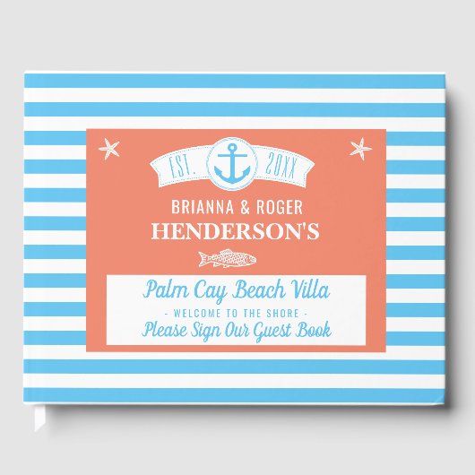 Livre D'or Beach House Location de vacances Nautique Bleu Str (Recto)