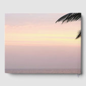 Livre D'or Beach Palms Sunset Hearts Mariage (Verso)