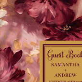 Livre D'or Beau Blush Burgundy Gold Boho Mariage