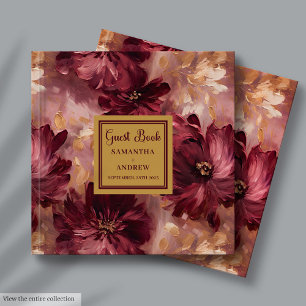 Livre D'or Beau Blush Burgundy Gold Boho Mariage
