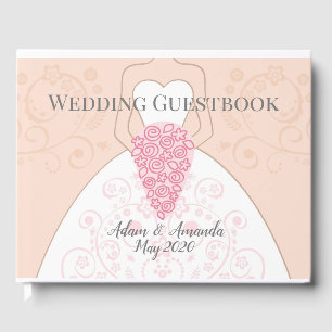 Livre D'or Beau mariage de mariée rose et blanc