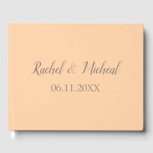 Livre D'or Beau Peach Theme Mariage (Recto)