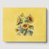 Livre D'or Beau Sunflower Automne Mariage de Wreath Airy (Verso)