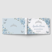 Livre D'or Bébé Blue Floral Papillons Silver Quinceañera (Complet)