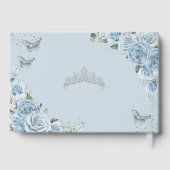 Livre D'or Bébé Blue Floral Papillons Silver Quinceañera (Verso)