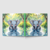Livre D'or Bébé éléphant adorable et reflet (Complet)