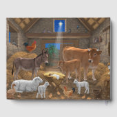 Livre D'or Bébé Jésus Manger Nativité de Noël (Verso)