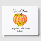 Livre d'or bébé shower citrouille d'automne (Recto)