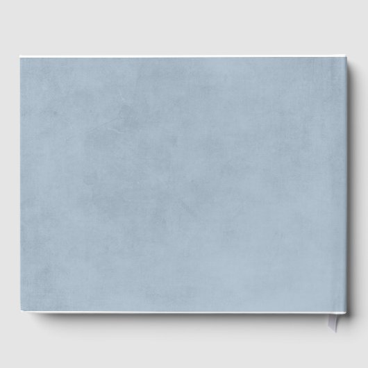 Livre D'or Bébé's Breath White et Dusty Blue Mariage (Verso)