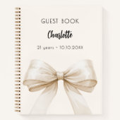 Livre d'or beige crème arc anniversaire (Devant)