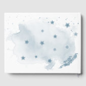 Livre D'or belle couleur bleue fleurs verdure couronne (Verso)