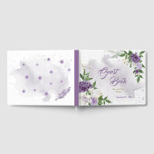 Livre D'or belle couleur violet fleurs verdure (Complet)
