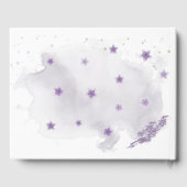 Livre D'or belle couleur violet fleurs verdure (Verso)