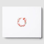 Livre D'or Belle fleur rose et rouge pavot (Verso)