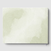 Livre D'or Belle fleurs blanches vert feuille mariage (Verso)