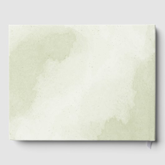 Livre D'or Belle fleurs blanches vert feuille mariage (Verso)