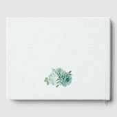 Livre D'or belle fleurs bleues verdure mariage botanique (Verso)