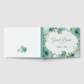 Livre D'or belle fleurs bleues verdure mariage botanique (Complet)
