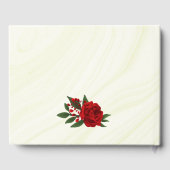 Livre D'or belle fleurs rouges verdure (Verso)